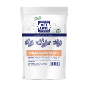 Vet Line snack salmone 80 gr monoproteico grain-free