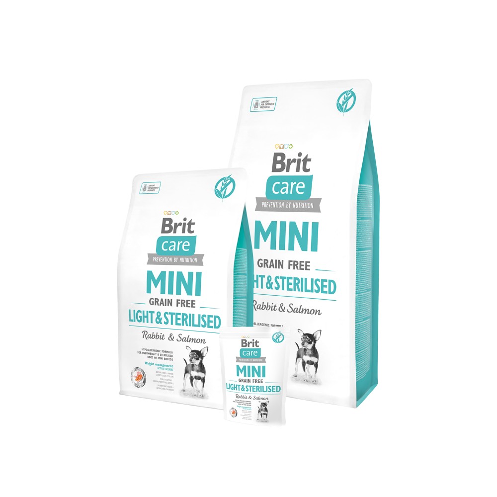 Brit Care crocchette Adult Mini Breed Grain Free Light & Sterilised