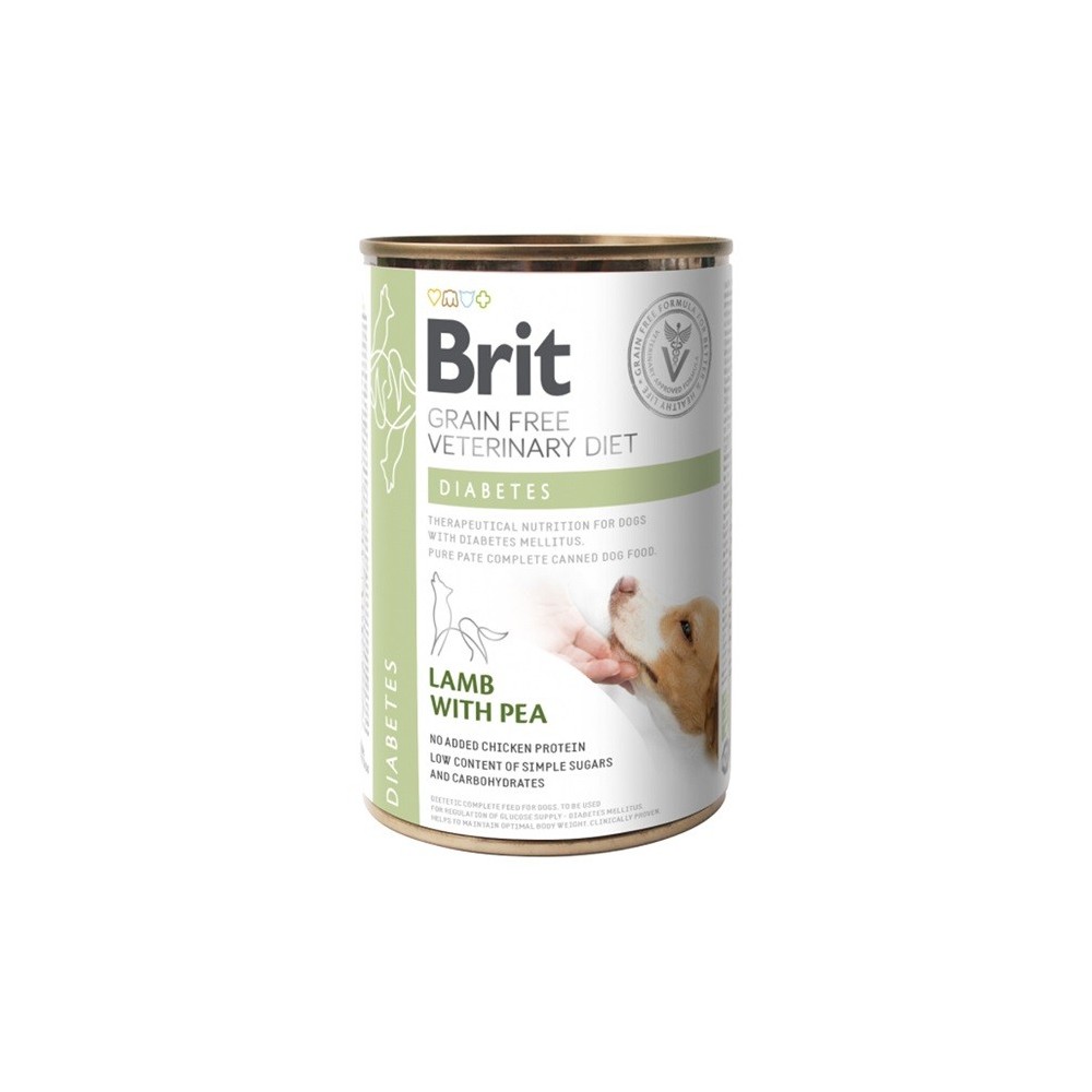 Brit Vet Diet Diabetes paté grain-free cani adulti 400 gr