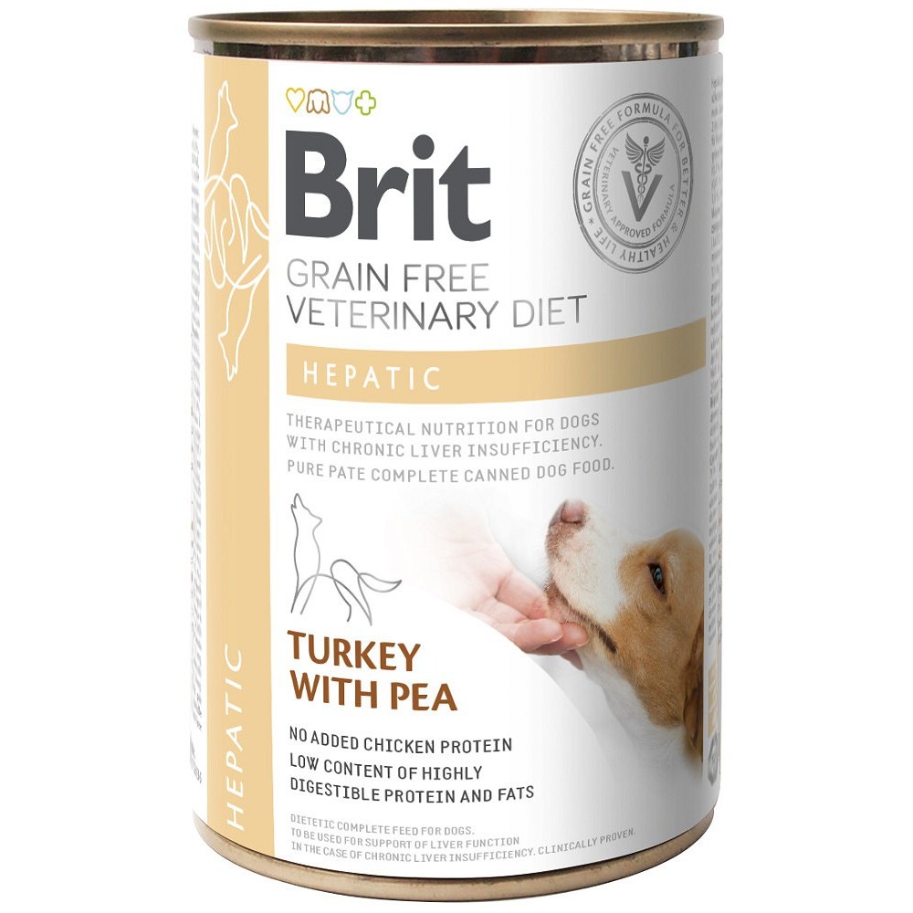 Brit Vet Diet Hepatic paté grain-free cani adulti 400 gr