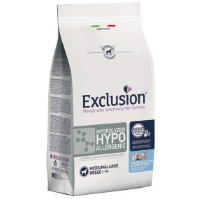Exclusion Vet Diet Hydrolyzed Hypoallergenic cani medium large breed 12 kg