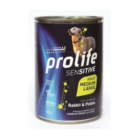 Prolife Sensitive mangime umido Cani Adulti Medium&Large coniglio e patate