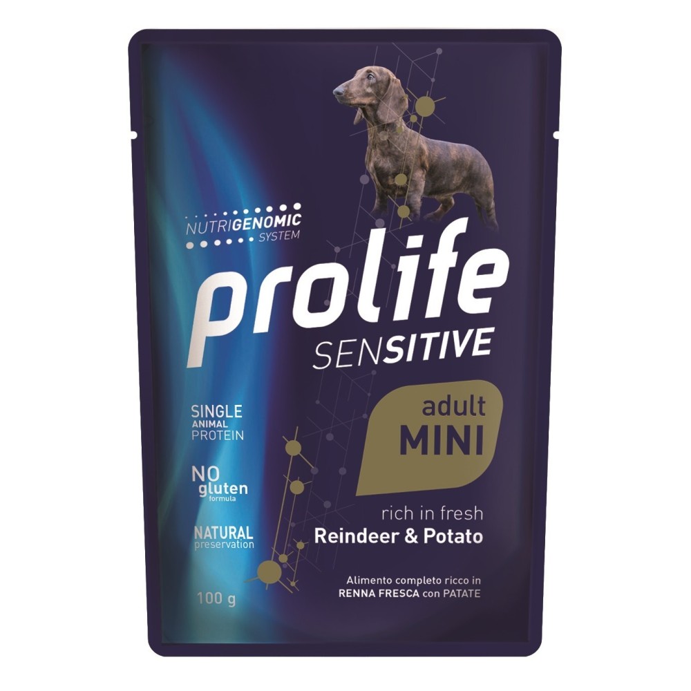 Prolife Sensitive mangime umido Cani Adulti Mini renna e patate