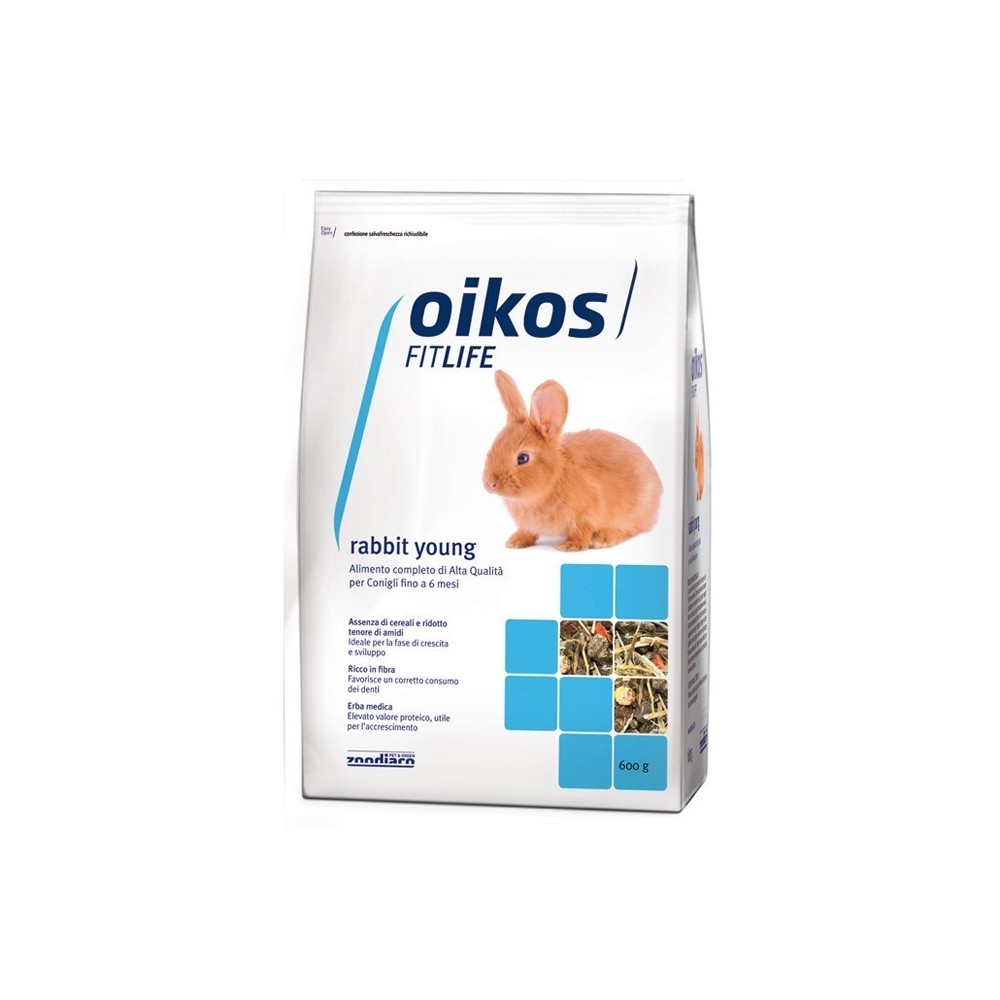 Oikos Fitlife Rabbit Young mangime per conigli giovani 600 gr