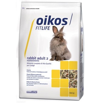 Oikos Fitlife Rabbit Adult 2 mangime per conigli 600 gr