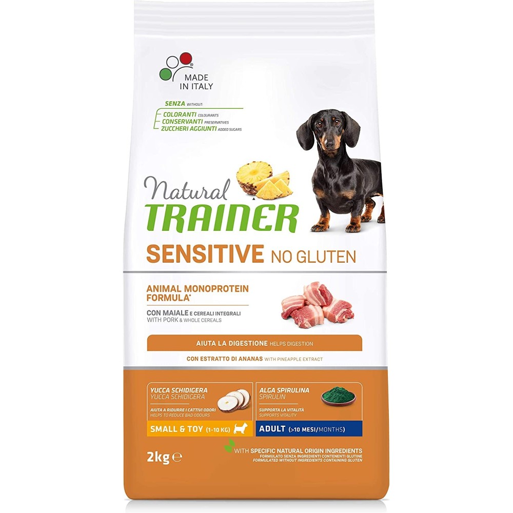 Natural Trainer Sensitive secco Cani Adult small maiale e cereali
