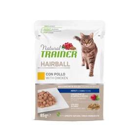 Natural Trainer Hairball umido Gatti Adult pollo 85 gr