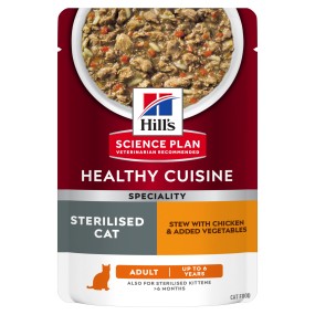 Hill's Healthy Cuisine Sterilised spezzatino Gatti pollo e verdure