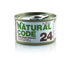 Natural Code Scatoletta 24 Tonno Manzo e Verdure per Gatti Adulti 85gr