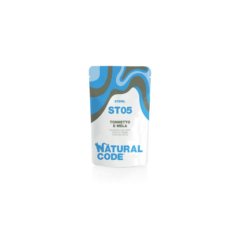 Natural Code Bustina ST05 Tonnetto e Mela per Gatti Sterilizzati 70gr
