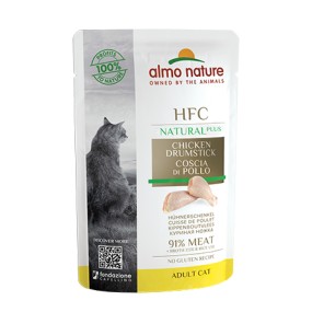 Almo Nature Bustina HFC Natural Plus gusto coscia di Pollo per Gatti Adulti 55gr