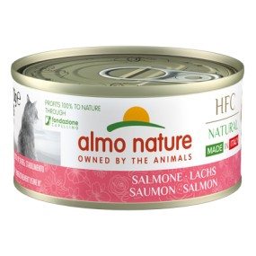 Almo Nature Scatoletta HFC Natural Made in Italy gusto Salmone per Gatti Adulti 70gr