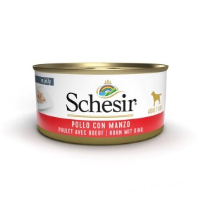Schesir Jelly Adult Pollo con Manzo Scatoletta per Cani Adulti 150gr