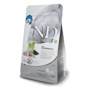 N&D White Adult Mini Spigola e Spirulina per Cani Adulti 2kg Farmina