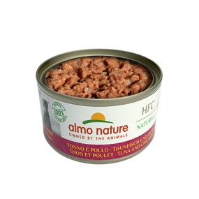 Almo Nature Scatoletta HFC Natural gusto Tonno e Pollo per Cani Adulti