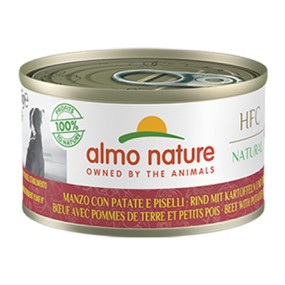 Almo Nature Scatoletta HFC Natural gusto Manzo con Patate e Piselli per Cani Adulti