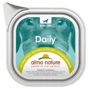 Almo Nature Daily Vaschetta gusto Pollo e Piselli per Cani Adulti