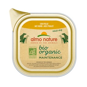Almo Nature Bio Organic Maintenance Vaschetta gusto Pollo per Cani Adulti