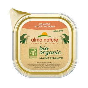 Almo Nature Bio Organic Maintenance Vaschetta gusto Salmone per Cani Adulti