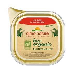 Almo Nature Bio Organic Maintenance Vaschetta gusto Manzo per Cani Adulti